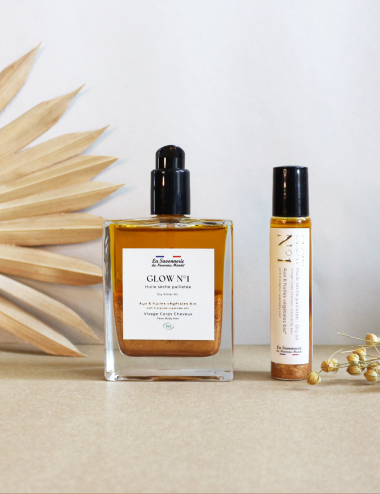 Huile Sèche Pailletée Glow N°1 | Corps Visage & Cheveux