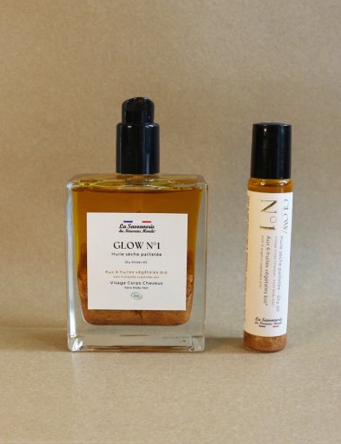 Huile Sèche Pailletée Glow N°1 | Corps Visage & Cheveux