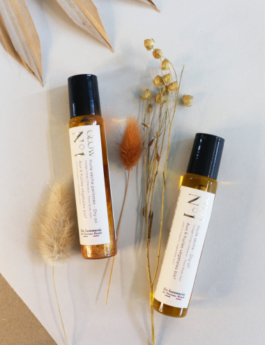 Huile Sèche Pailletée Glow N°1 | Corps Visage & Cheveux